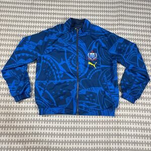Puma Samoa Rugby Union Blue Reversible Full Zip Bomber Jacket Sz S Preowned
